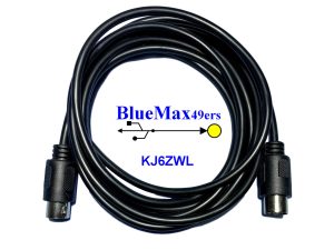 Ten Tec TT-588 OMNI VII (REMOTE) None CI-V CAT Programming Cable 8-pin Std. DIN 10 ft